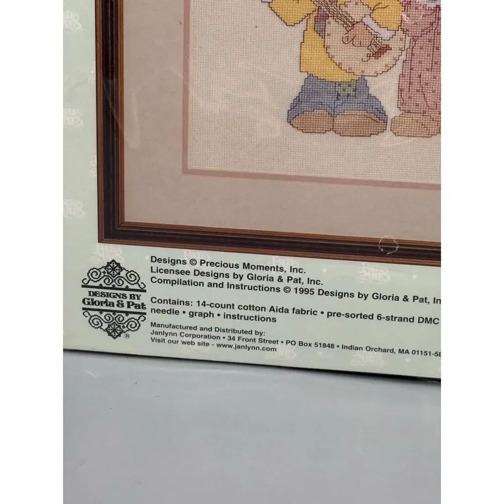 NOS 1995 Precious Moments Gimme That Old Time Religion Cross Stitch Kit New